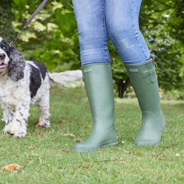 Classic Rubber Wellingtons - Green S7
