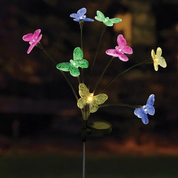 8-Stem FlutterLights Multi Coloured, Stake Light, POS 12