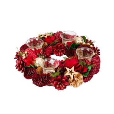 Festive Fir Ring Quartet Candle Holder