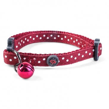 WonderLust Red Polka Cat Collar
