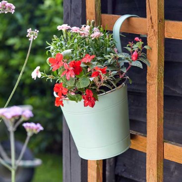 6in Fence & Balcony Hanging Pot - Sage 6in Fence & Balcony Hanging Pot - Sage
