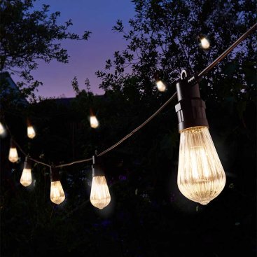 Fluted Festoon LV String Lights, Warm White - Set of 10