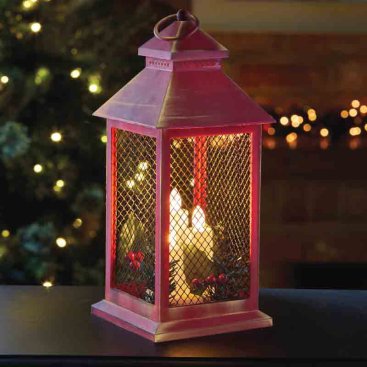 Yule Lantern, Red & Gold